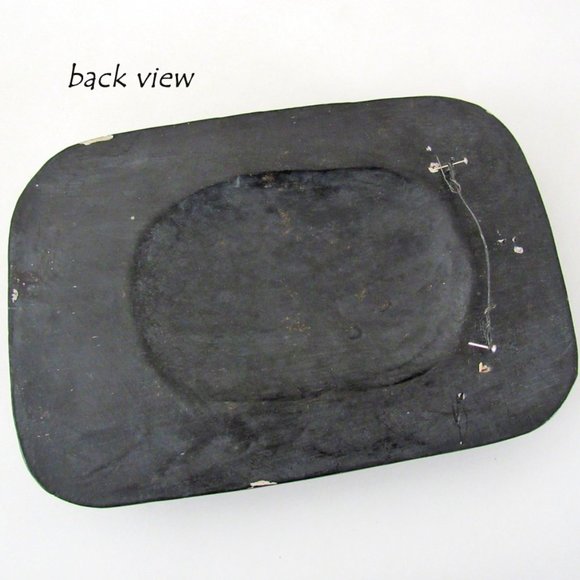 Bali Indonesian Wooden Carved Mask in Orange, Green & Gold Colors - Picture 3 of 3